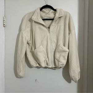 Cream Teddy Jacket Casual Outerwear